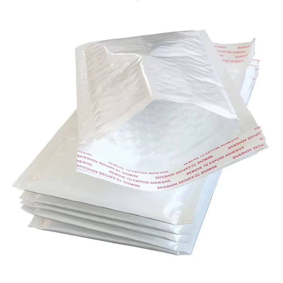 50Pcs Pearlescent Film Waterproof Bubble Bag Packaging Express Bag White Foam Self Seal Pack Bag Shippingbagthickened Envelope