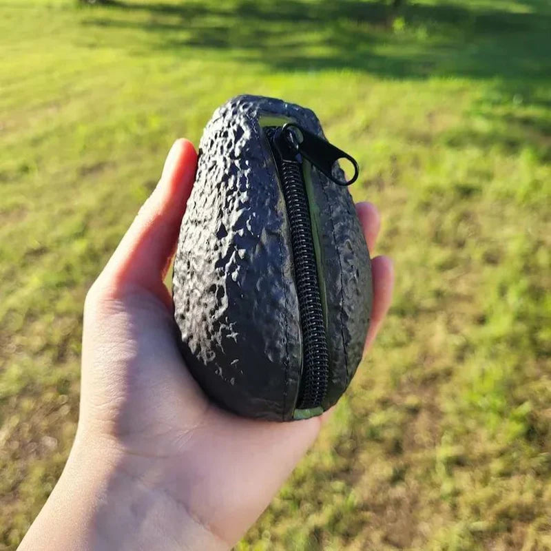 Creative Avocado Shape Mini Coin Purse Wallet Bag Pouch Fun Novelty Gift Portable Girls Handbag Storage Bag Zipper Pocket