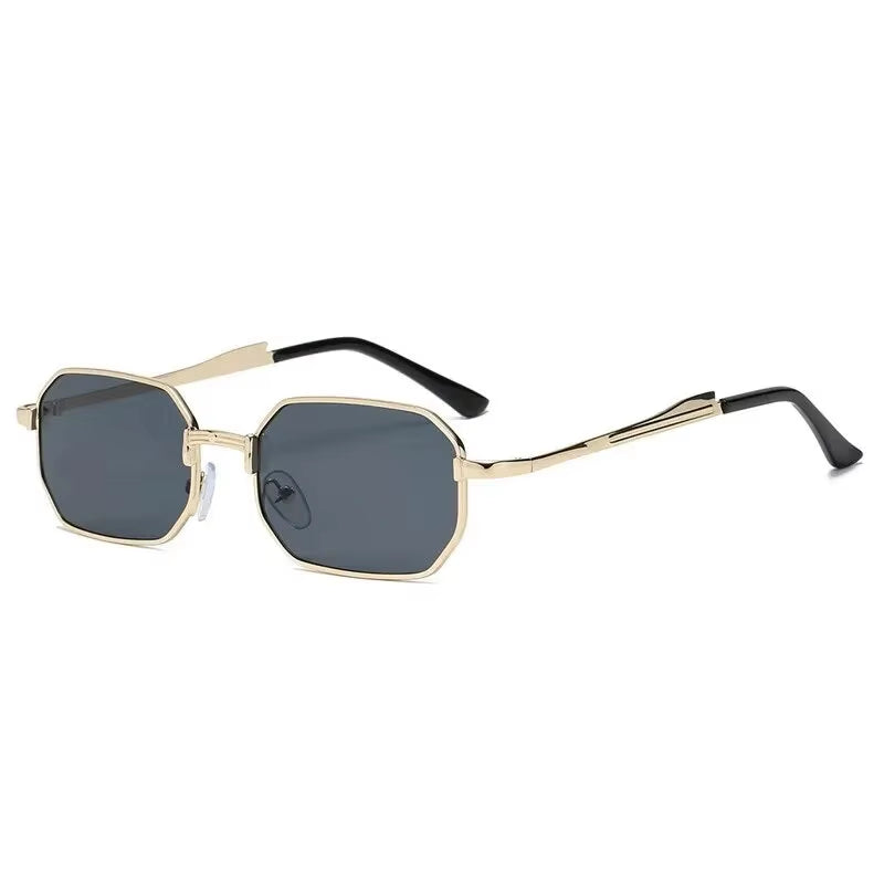 Narrow Sunglasses for Men Fashion Rectangle for Women Metal Luxury Brand Classic Sun Glasses