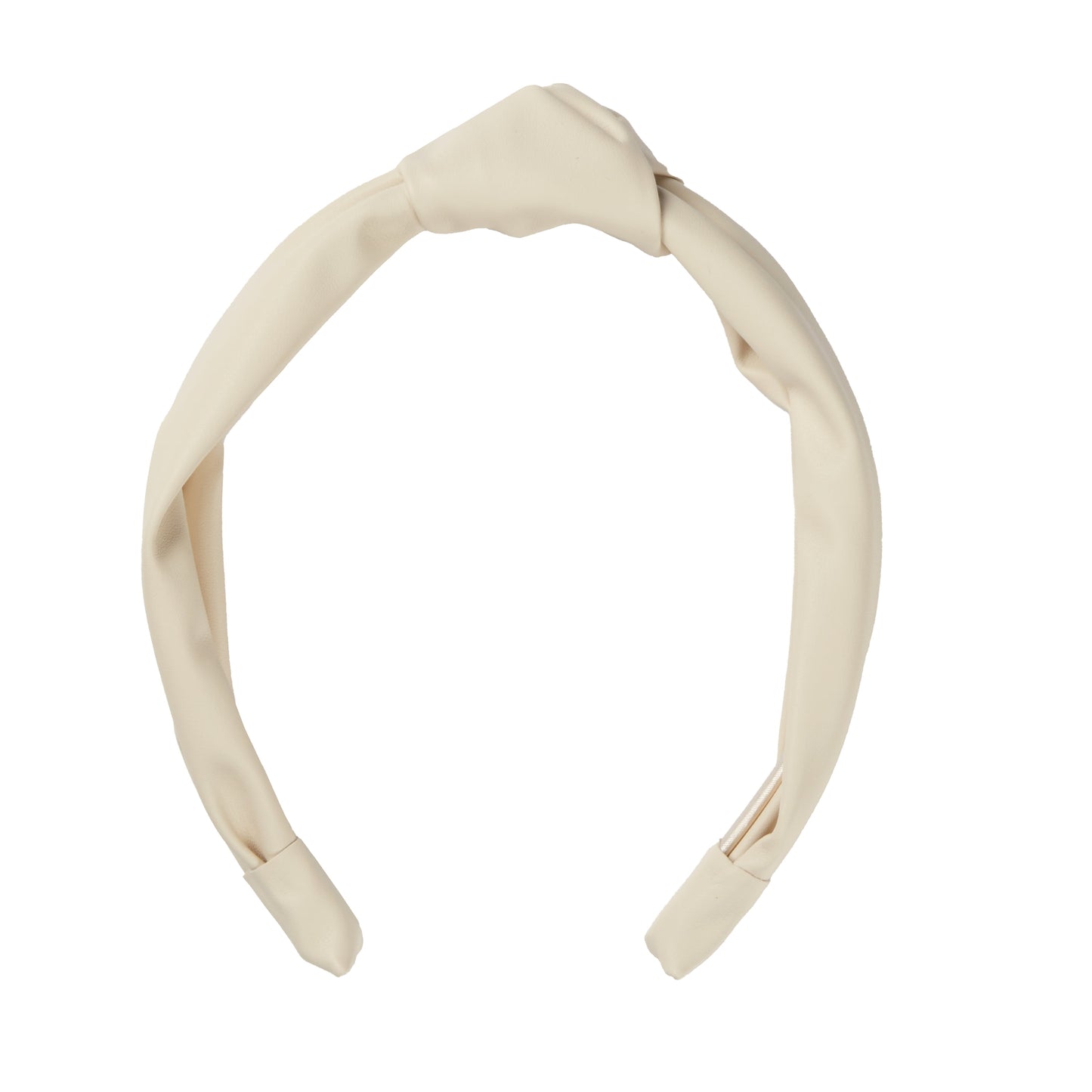 Tayshia by  Leather Knotted Headband, Ivory, 1 Count