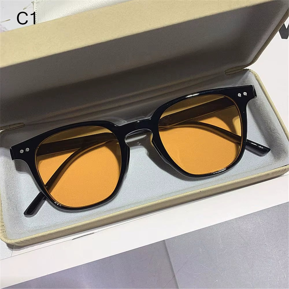 Vintage Square Sunglasses Women'S Fashion Oversized Sunglasses Men Shades Black Sun Glasses UV400 Eyewear