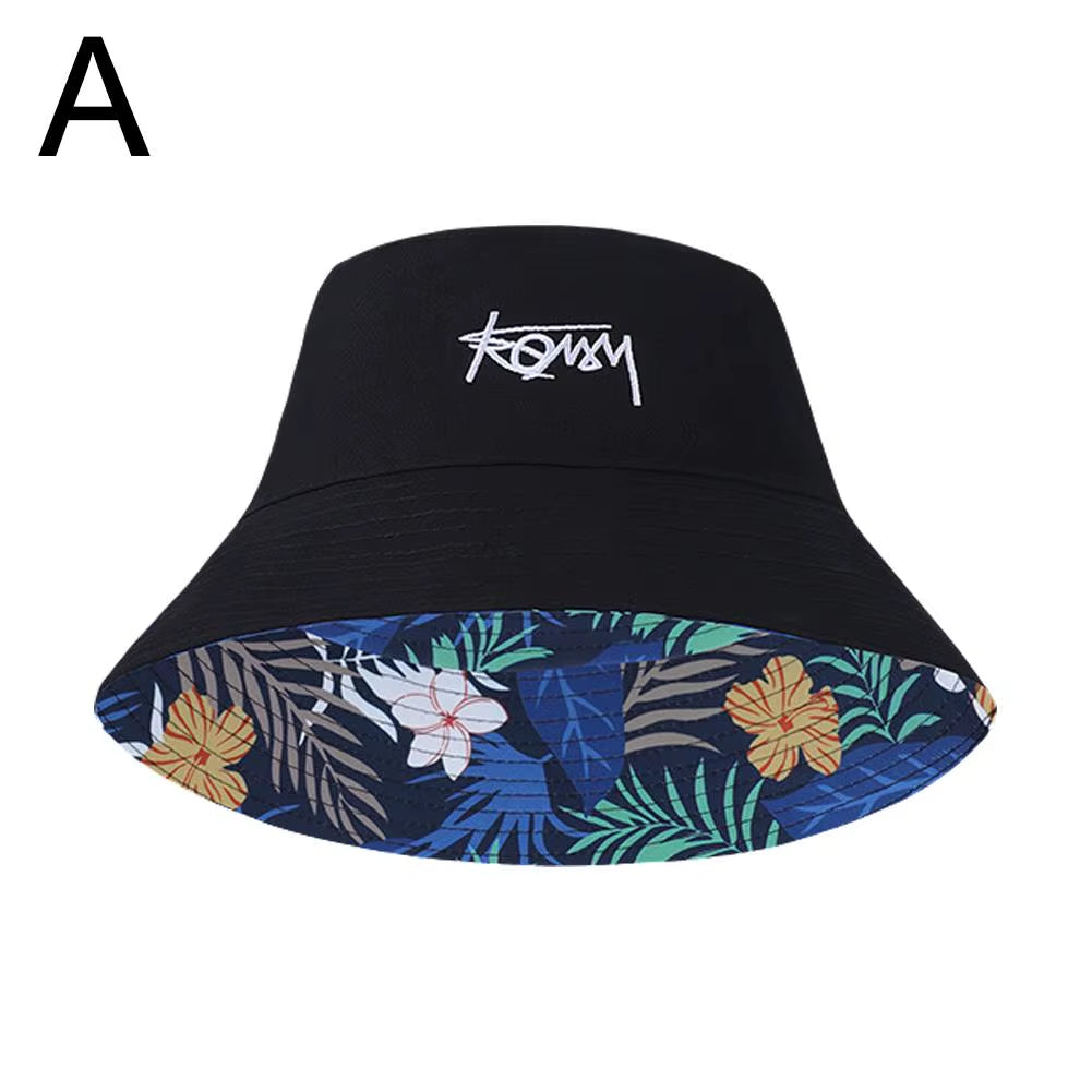 Unisex Letter Embroidery Printing Personality Bucket Hats Fishermen Caps Outdoor Casual Cap Sunscreen Hat