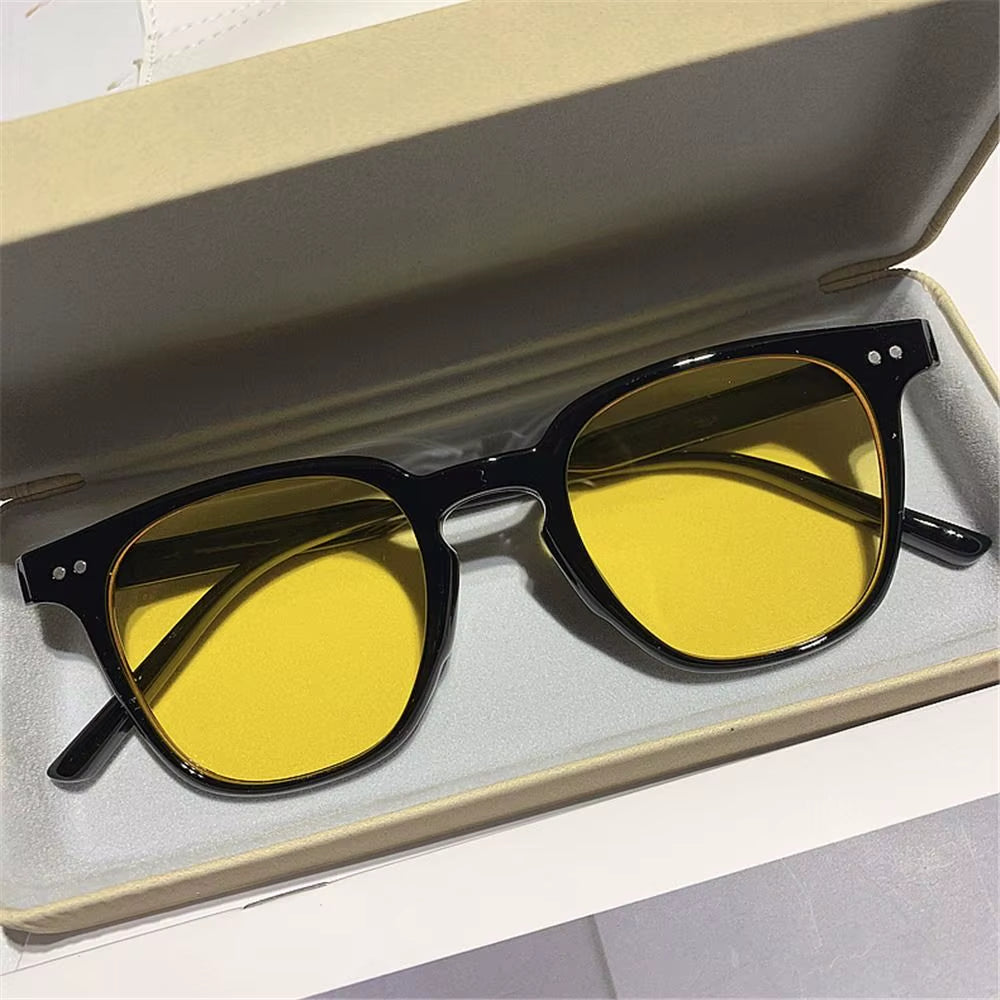 Vintage Square Sunglasses Women'S Fashion Oversized Sunglasses Men Shades Black Sun Glasses UV400 Eyewear