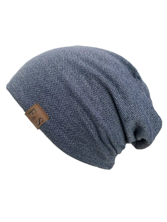 1Pcs Warm Knitted Beanie Hat for Men and Women - Fashionable Solidhip-Hop Style