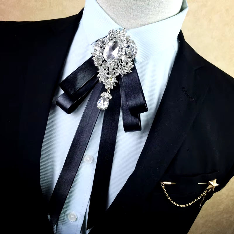 Men'S Necktie for Men 2024 Vintage Bowtie Pajaritas Diamond Wedding Ties Men Accessories Necktie Butterfly Cravate Pour Homme