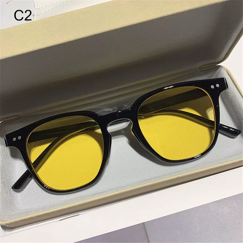 Vintage Square Sunglasses Women'S Fashion Oversized Sunglasses Men Shades Black Sun Glasses UV400 Eyewear