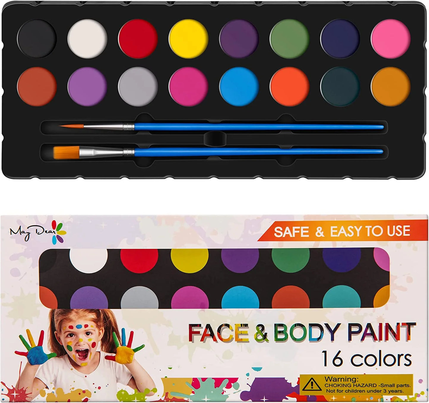 Oil Based Face Painting Kit, 16 Colors Professional Face Paint Palette