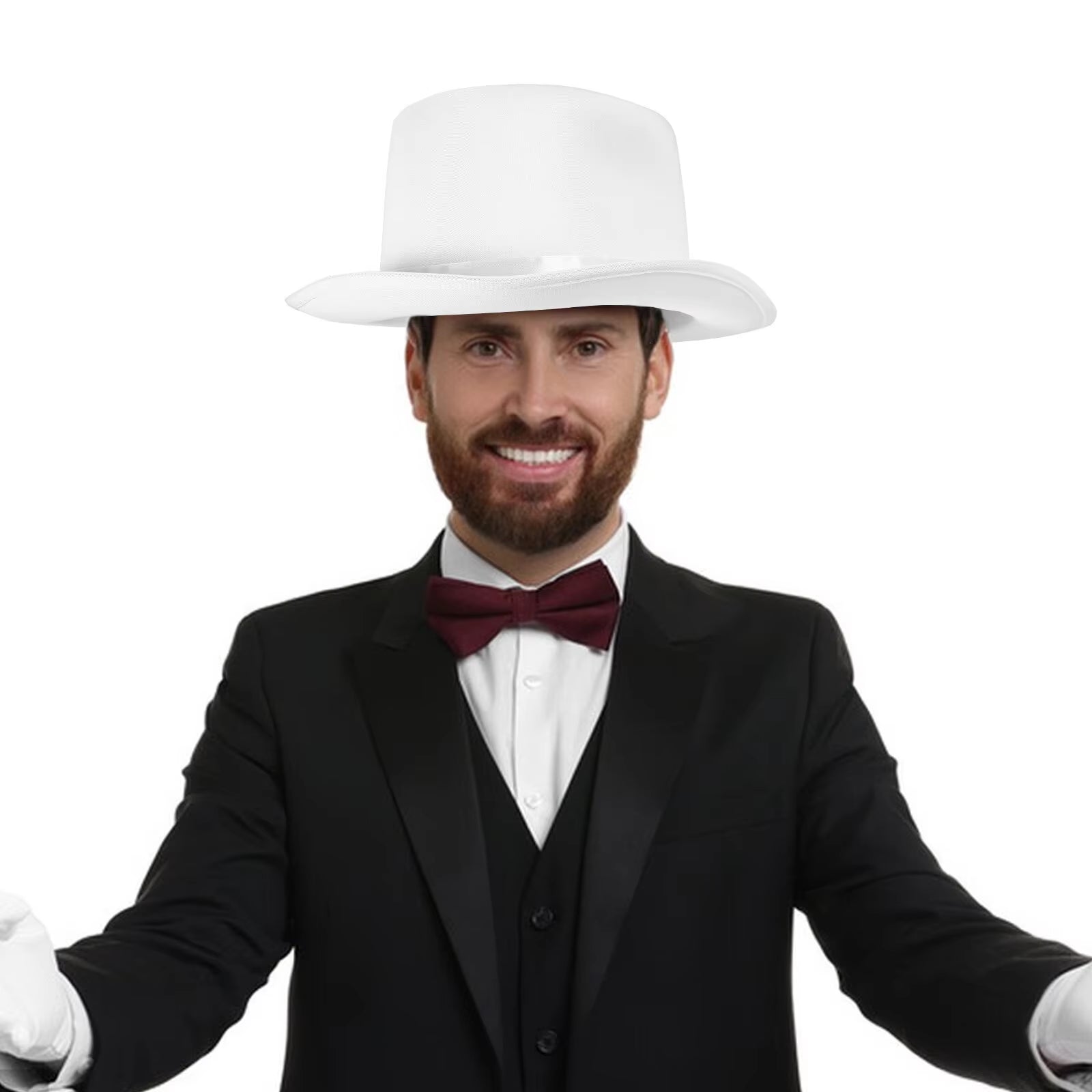 Unisex Bowler Hat Black Hat Bowler Top Hat Bombin Hat Costume Magician Performed Hat Stage Theater Costume Accessory