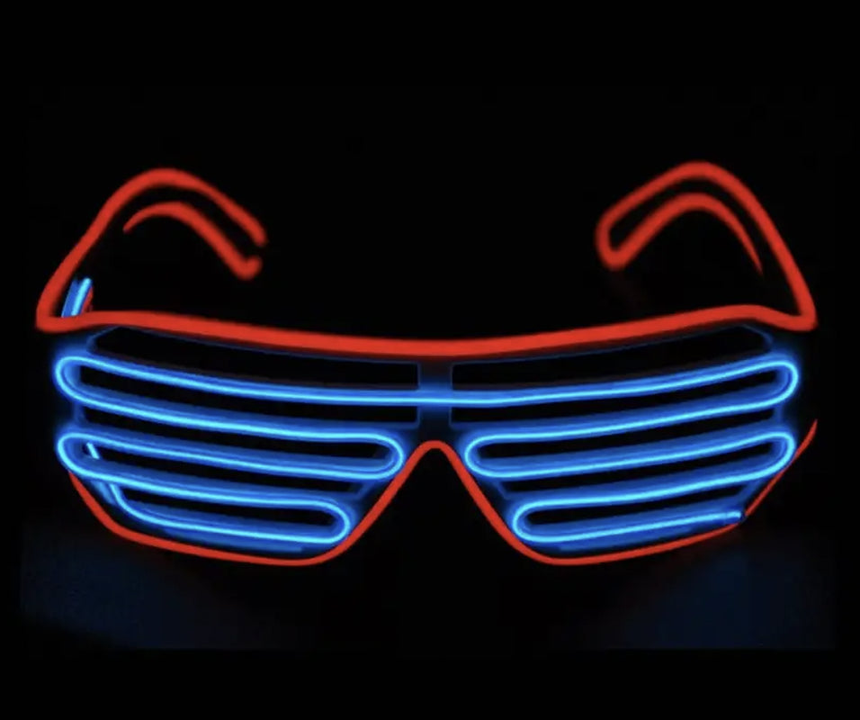 LED Glasses Light up Shades Flashing Rave Festival Party Neon EL Wire Blink Glow