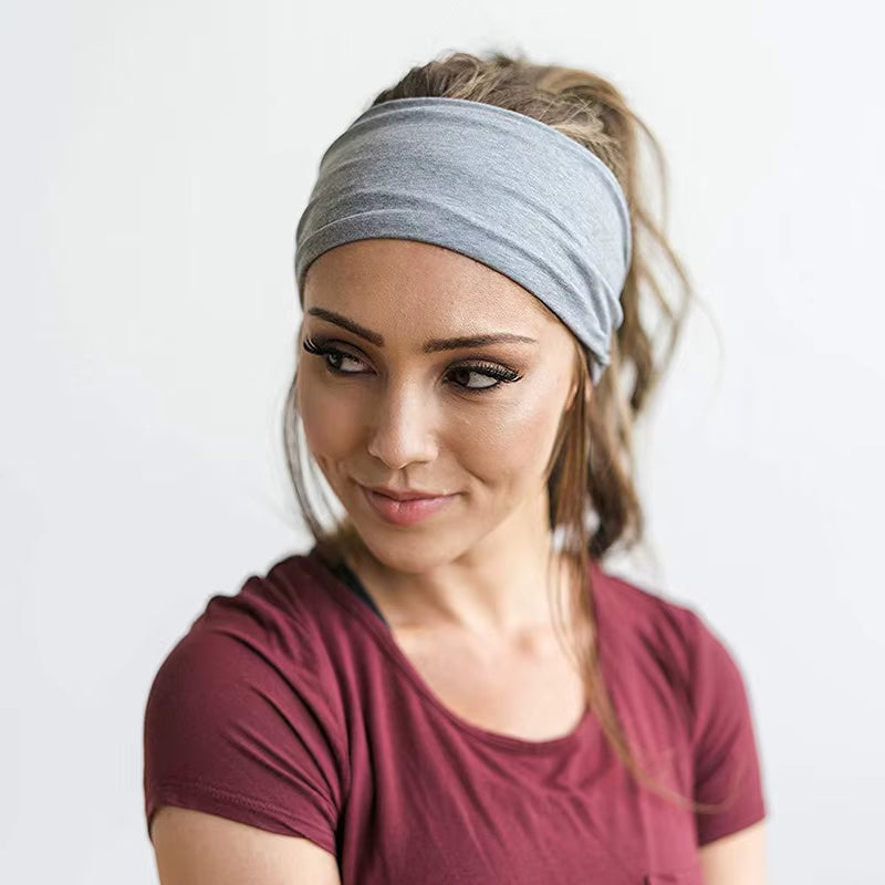 Elastic Yoga Headband Sport Sweatband Women Men Sport Jog Tennis Running Cycling Hair Band Turban Outdoor Gym Sport Bandage