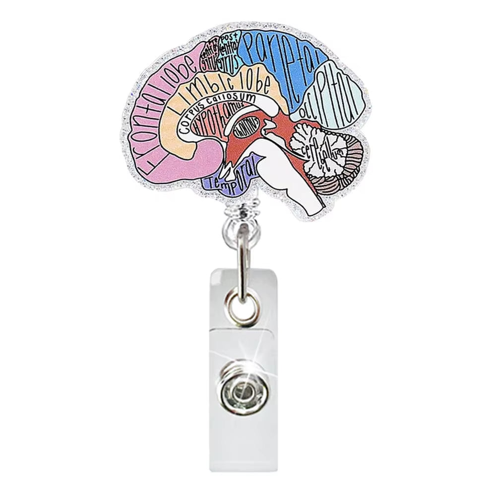 New Arrival Nurse Badge Reels Retractable Badge Holders with Alligator Clip Organ Heart Id Badge Clip for Doctor Nursing Student