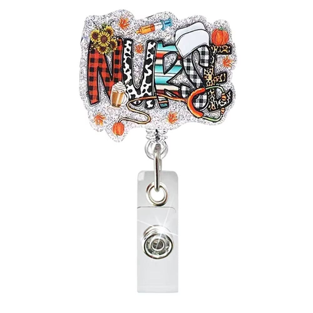 New Arrival Nurse Badge Reels Retractable Badge Holders with Alligator Clip Organ Heart Id Badge Clip for Doctor Nursing Student