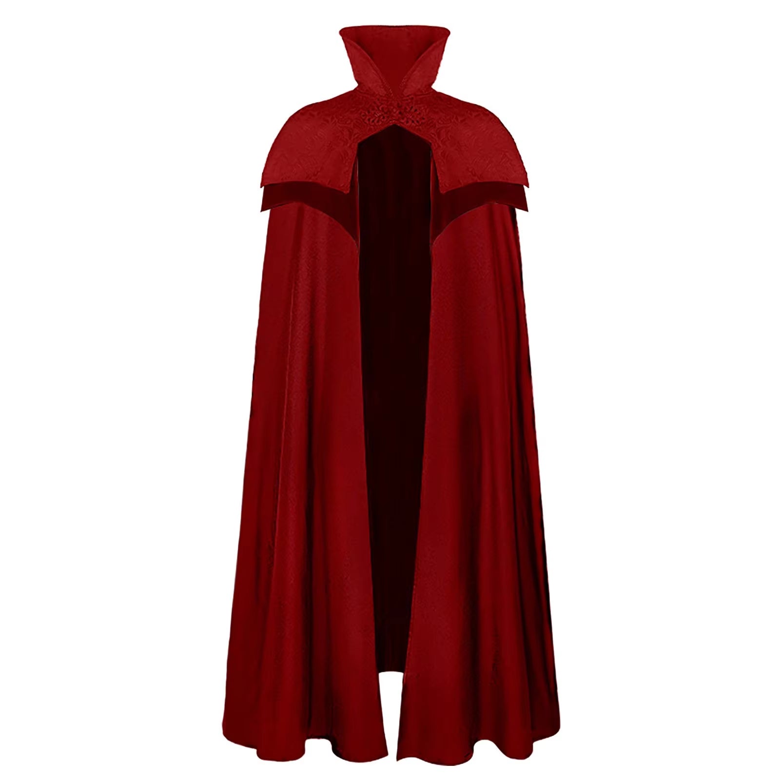 Whitch Wizard Vampire Cape Red Black Halloween Medieval Cloak Men Women Assassin Disguise Cloak Adult Fantasy Halloween Costumes