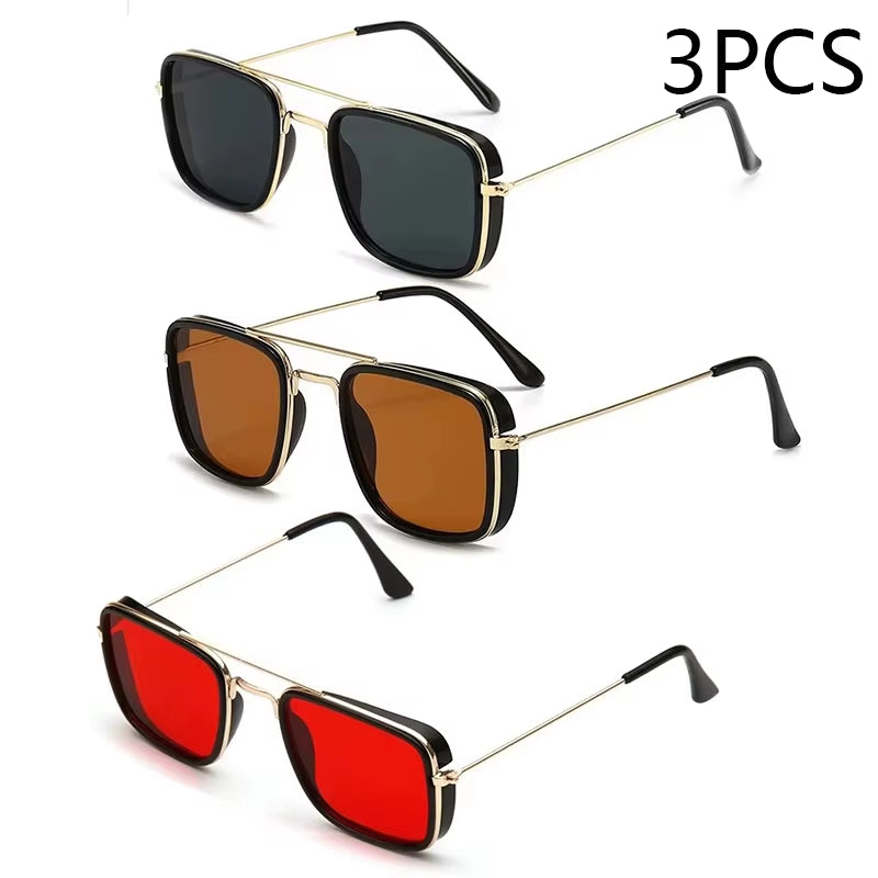 Fashion Sunglasses European and American Metal Small Square Frame Korean Version Glasses Retro Square Sunglasses UV Protection