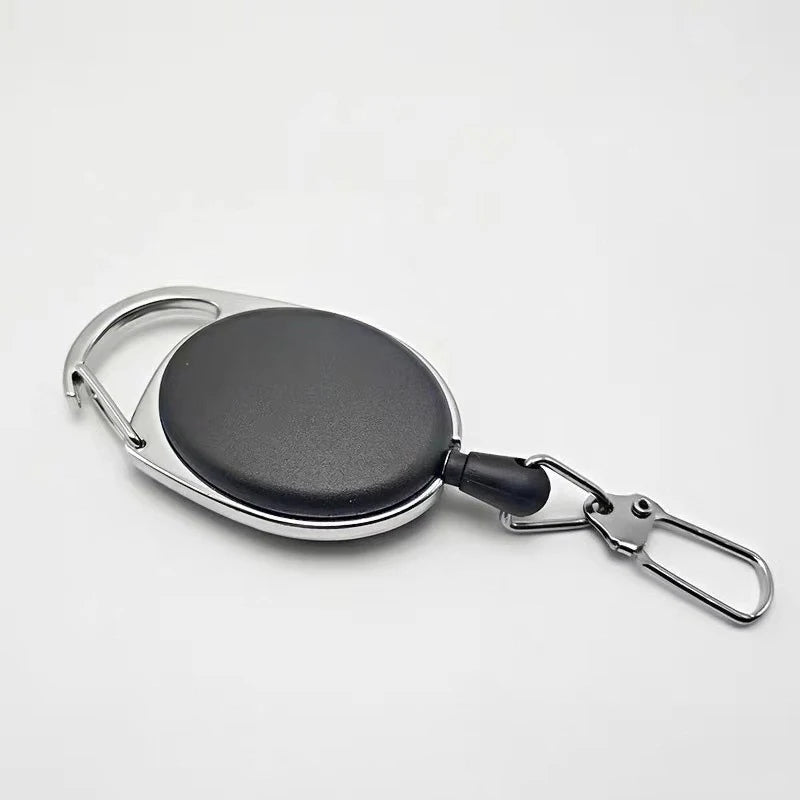 Retractable Key Chain Reel Badge Holder Fly Fishing Zinger Retractor with Quick Release Spring Clip Fishing Accessories