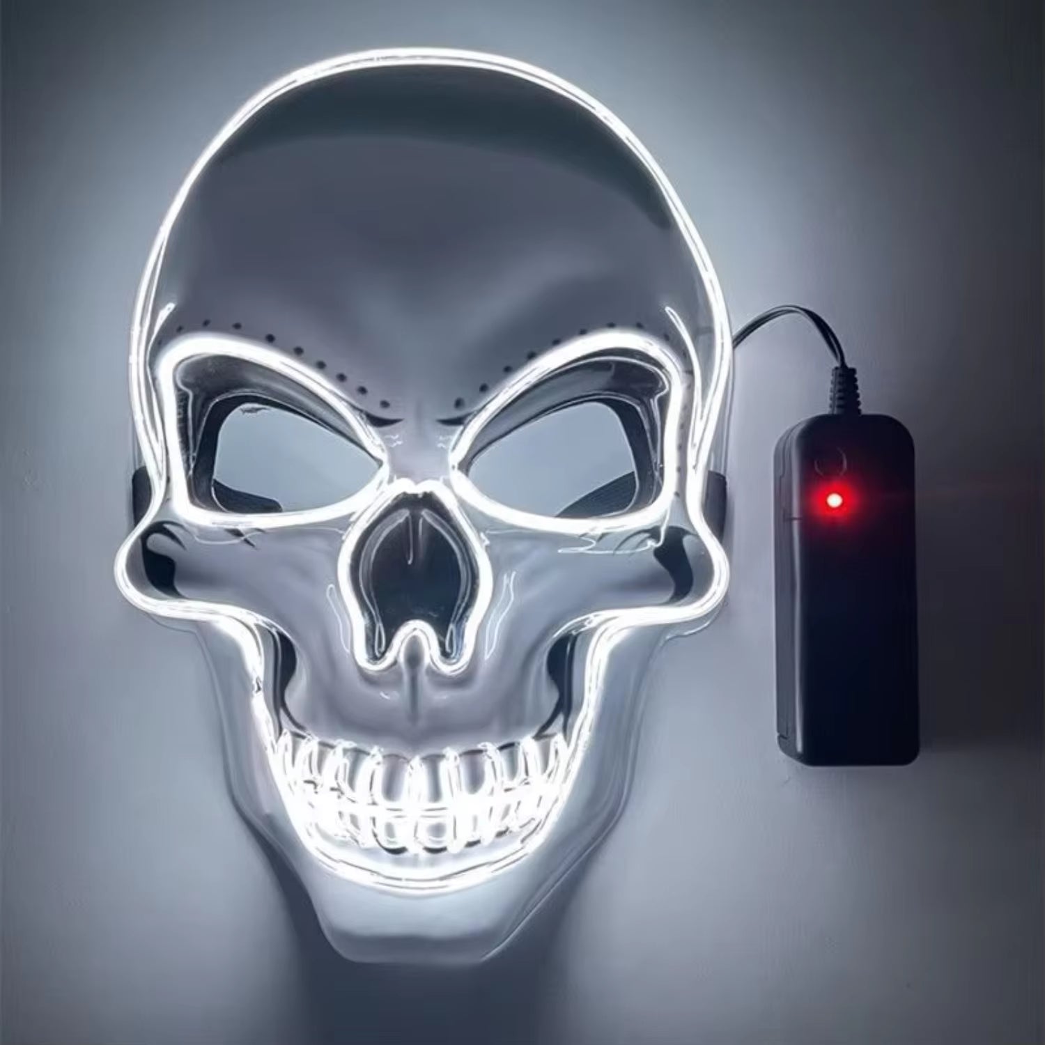 Halloween Festival Parties Costume Supplies Favor LED Light up Scary Mask Spooky Skull Mask Cosplay Skeleton Mask