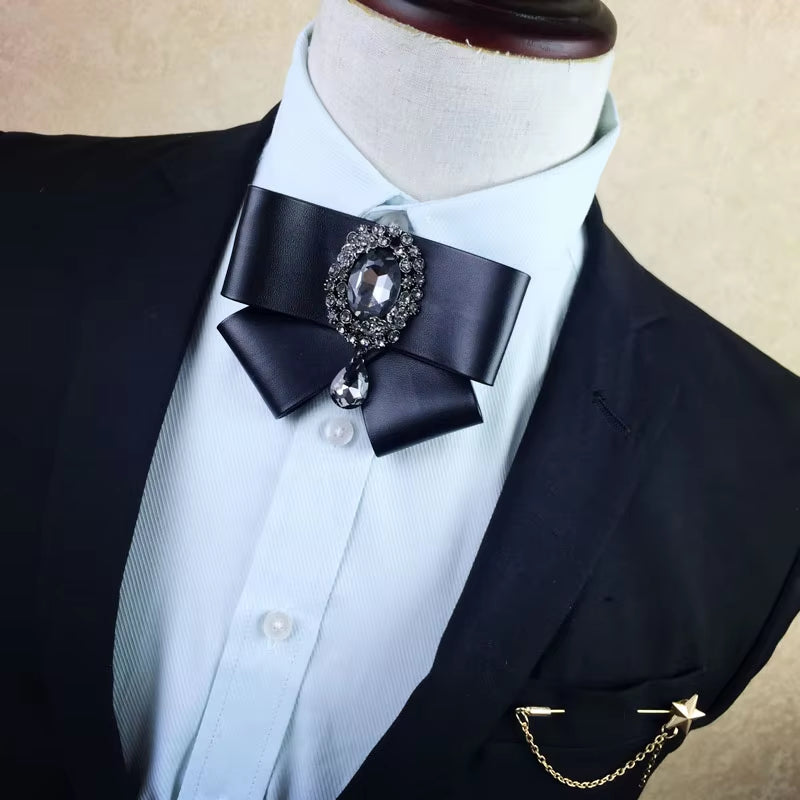 Men'S Necktie for Men 2024 Vintage Bowtie Pajaritas Diamond Wedding Ties Men Accessories Necktie Butterfly Cravate Pour Homme