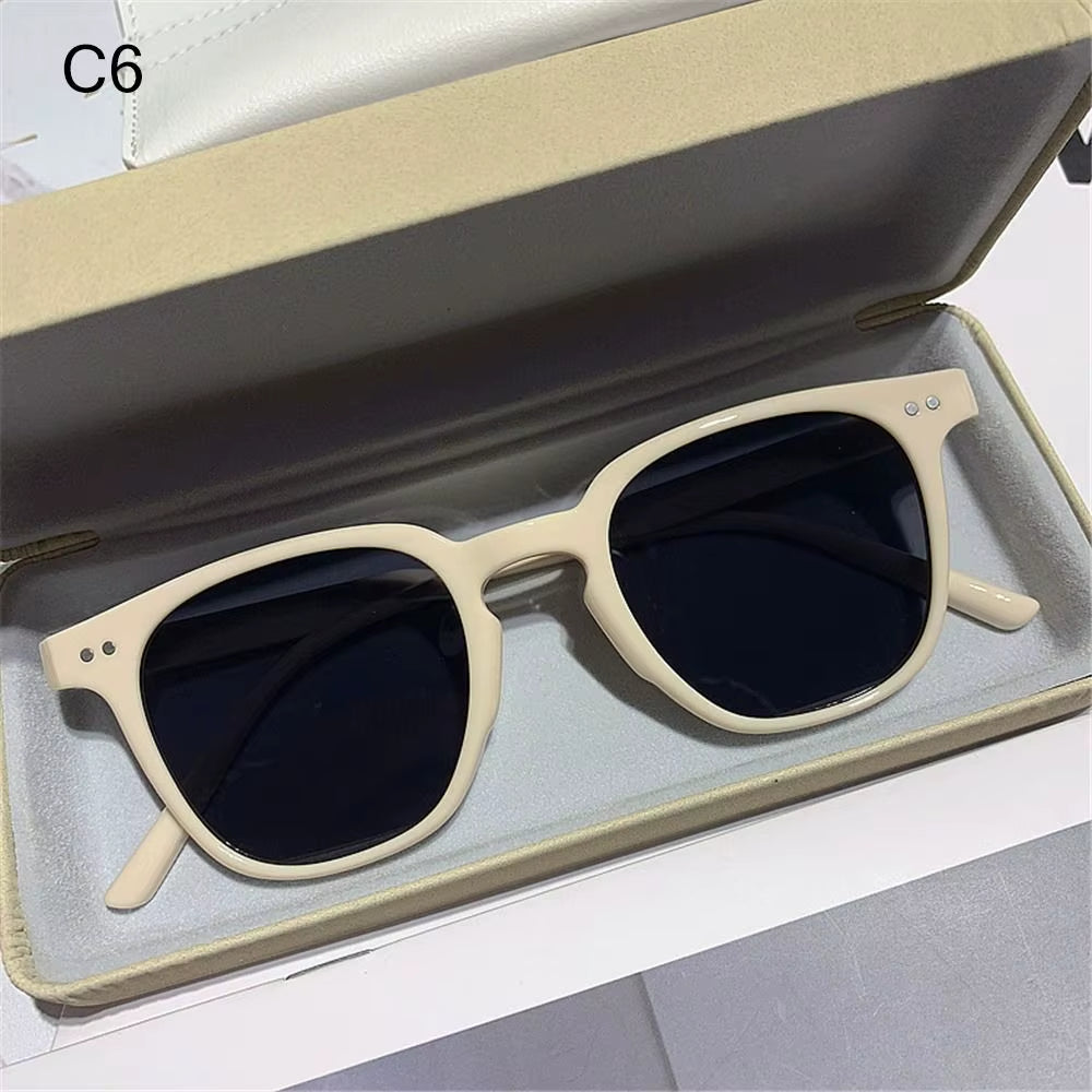 Vintage Square Sunglasses Women'S Fashion Oversized Sunglasses Men Shades Black Sun Glasses UV400 Eyewear