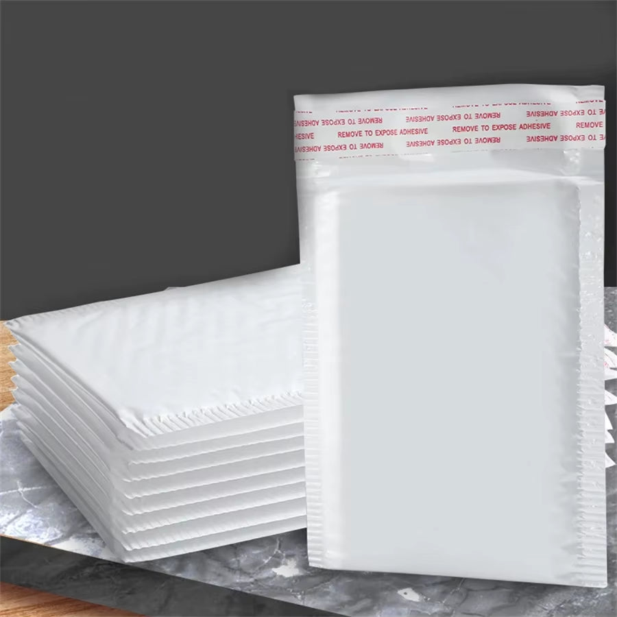 50Pcs Pearlescent Film Waterproof Bubble Bag Packaging Express Bag White Foam Self Seal Pack Bag Shippingbagthickened Envelope