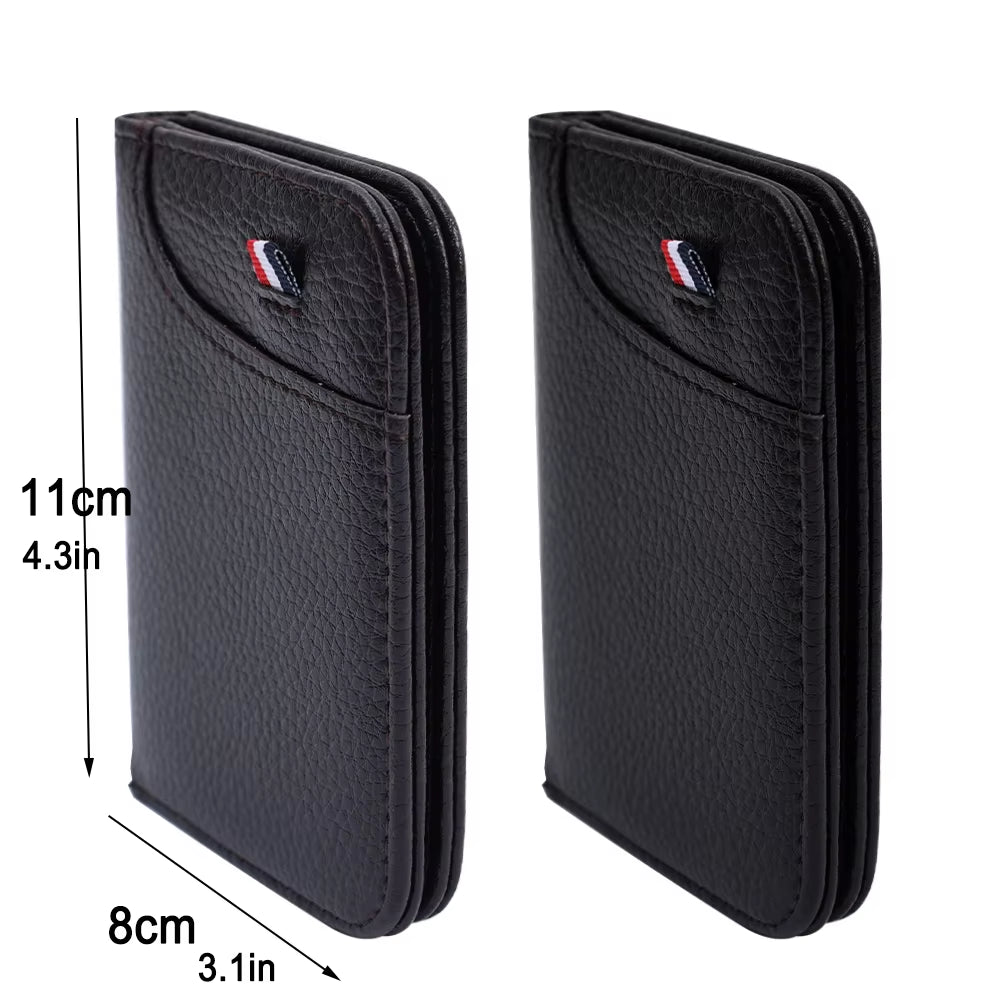 Portable Super Slim Soft Wallet PU Leather Mini Credit Card Wallet Purse Card Holders Men Wallet Thin Small Short Wallets