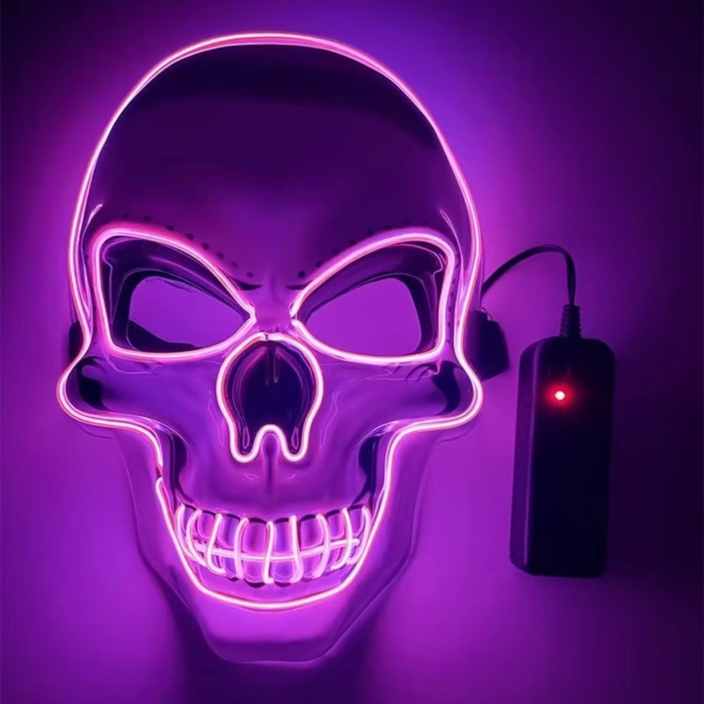 Halloween Festival Parties Costume Supplies Favor LED Light up Scary Mask Spooky Skull Mask Cosplay Skeleton Mask