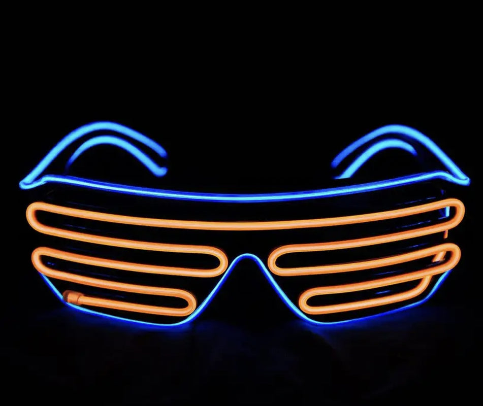 LED Glasses Light up Shades Flashing Rave Festival Party Neon EL Wire Blink Glow