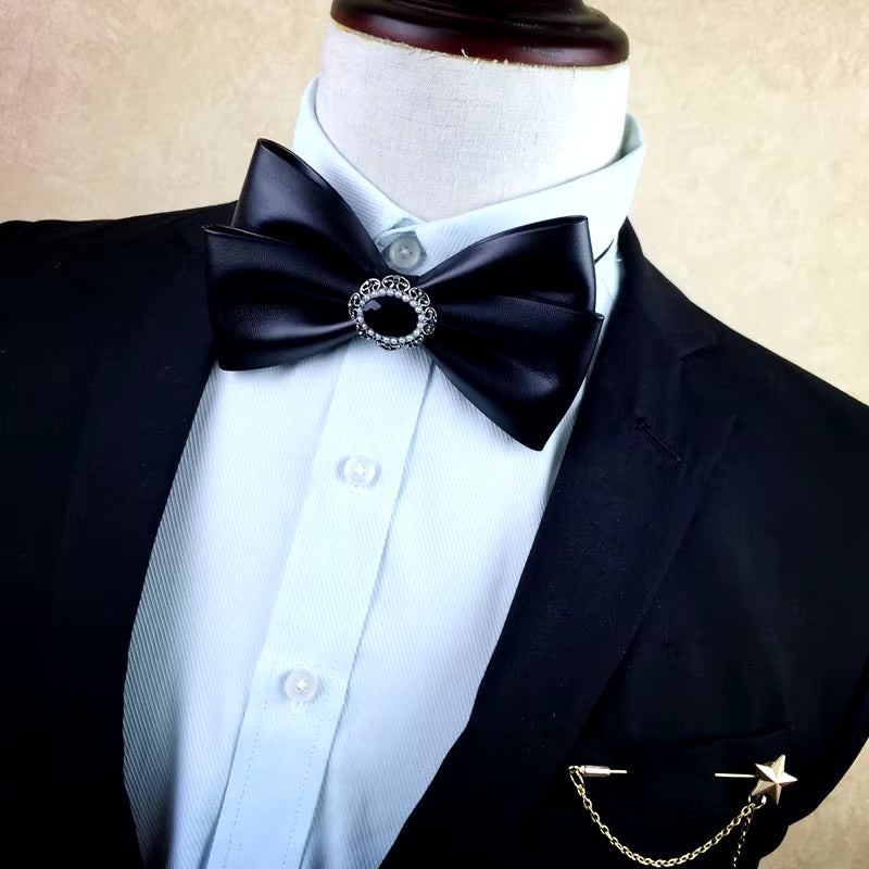 Men'S Necktie for Men 2024 Vintage Bowtie Pajaritas Diamond Wedding Ties Men Accessories Necktie Butterfly Cravate Pour Homme