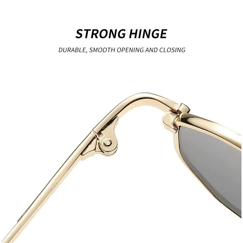 Narrow Sunglasses for Men Fashion Rectangle for Women Metal Luxury Brand Classic Sun Glasses