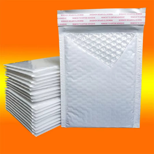 50Pcs Pearlescent Film Waterproof Bubble Bag Packaging Express Bag White Foam Self Seal Pack Bag Shippingbagthickened Envelope