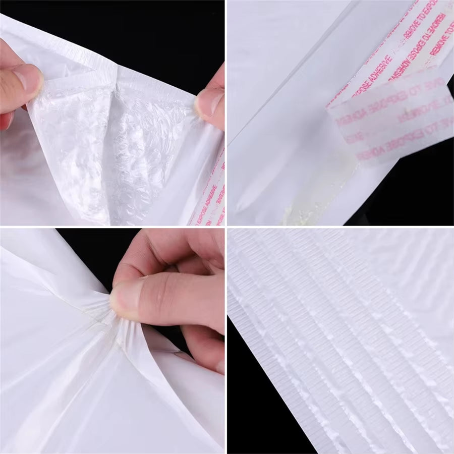 50Pcs Pearlescent Film Waterproof Bubble Bag Packaging Express Bag White Foam Self Seal Pack Bag Shippingbagthickened Envelope