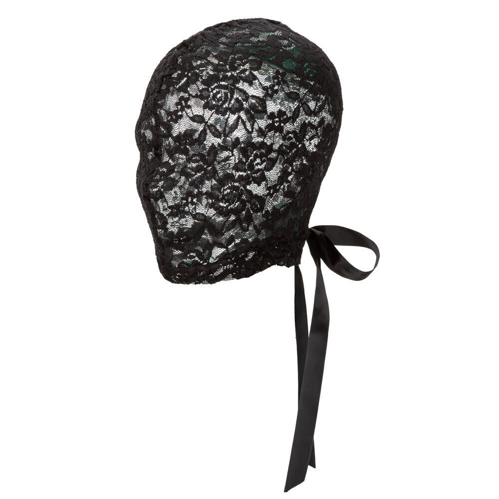 Corset Lace Hood Black - Head Full Face Mask Disguise