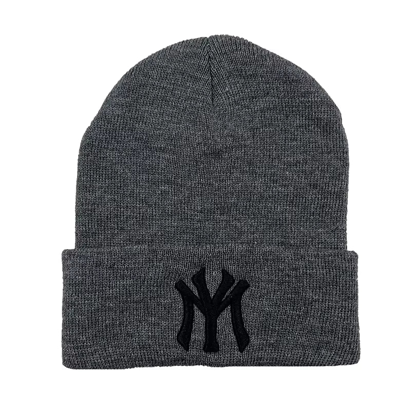 Unisex WY Letter Embroidery Beanies Autumn Winter Warm Hat Hip Caps for Women Men